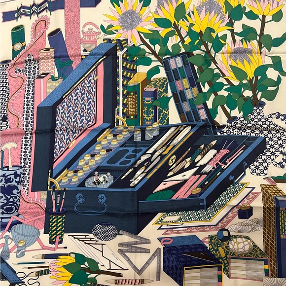 2017 by Pierre Marie Silk scarf Hermes ‘ Tresors D’Un Artiste’ ;multicolor - Picture 7 of 15